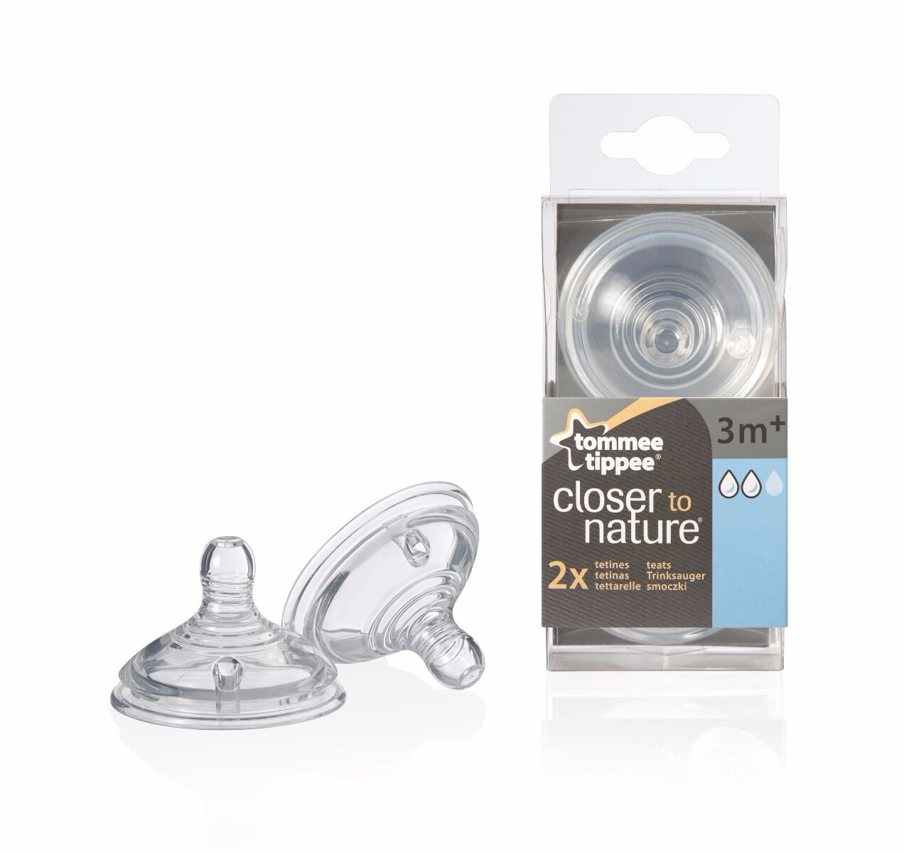Tommee Tippee Sil Teat Medium Flow 2pcs BPA image number 1