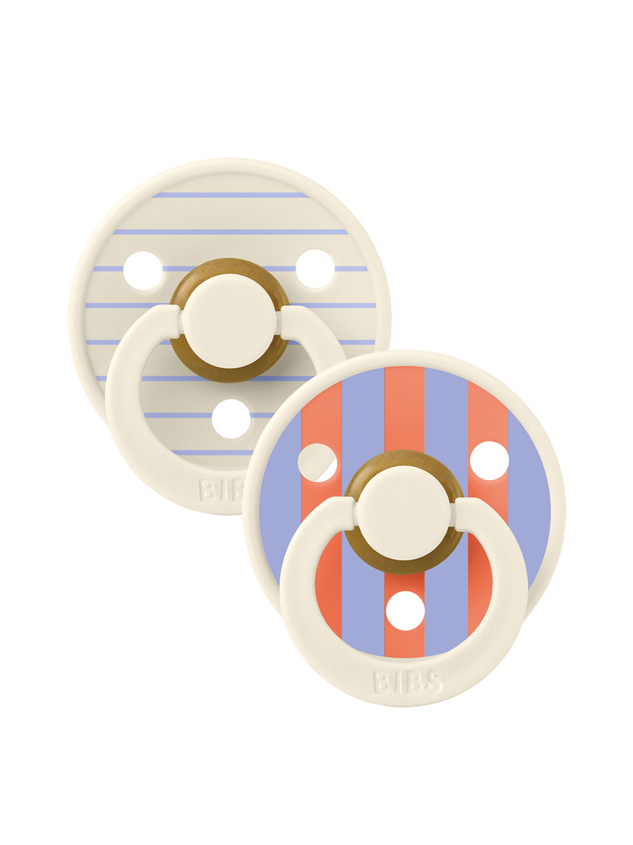 Bibs 2 Pack Colour Pin Latex S1 - Ivory Hush Mix (0+ months)