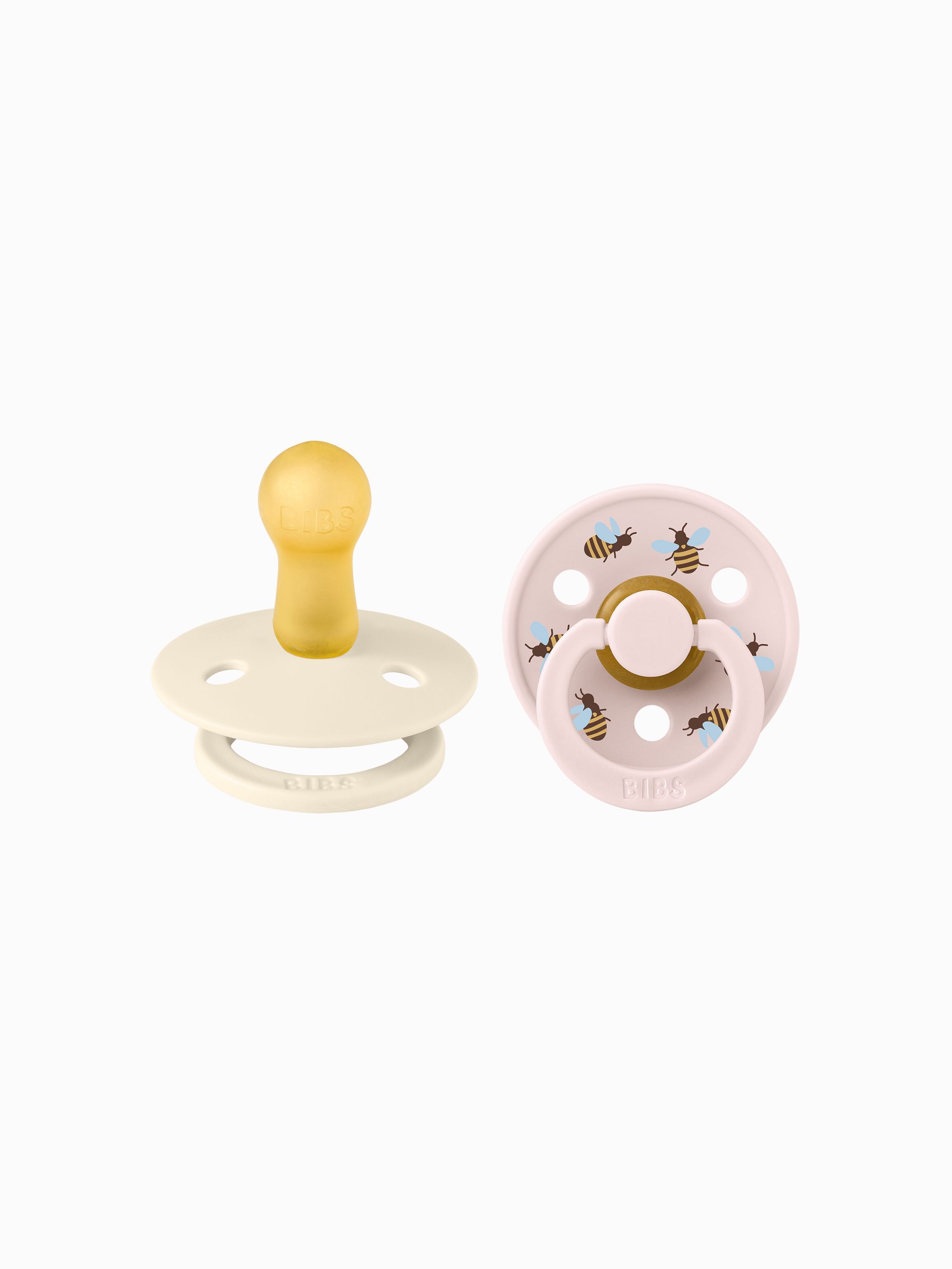 BIBS Pacifier Studio Colour 2 PACK Bumblebee Latex Size 2 Ivory Mix image number 4