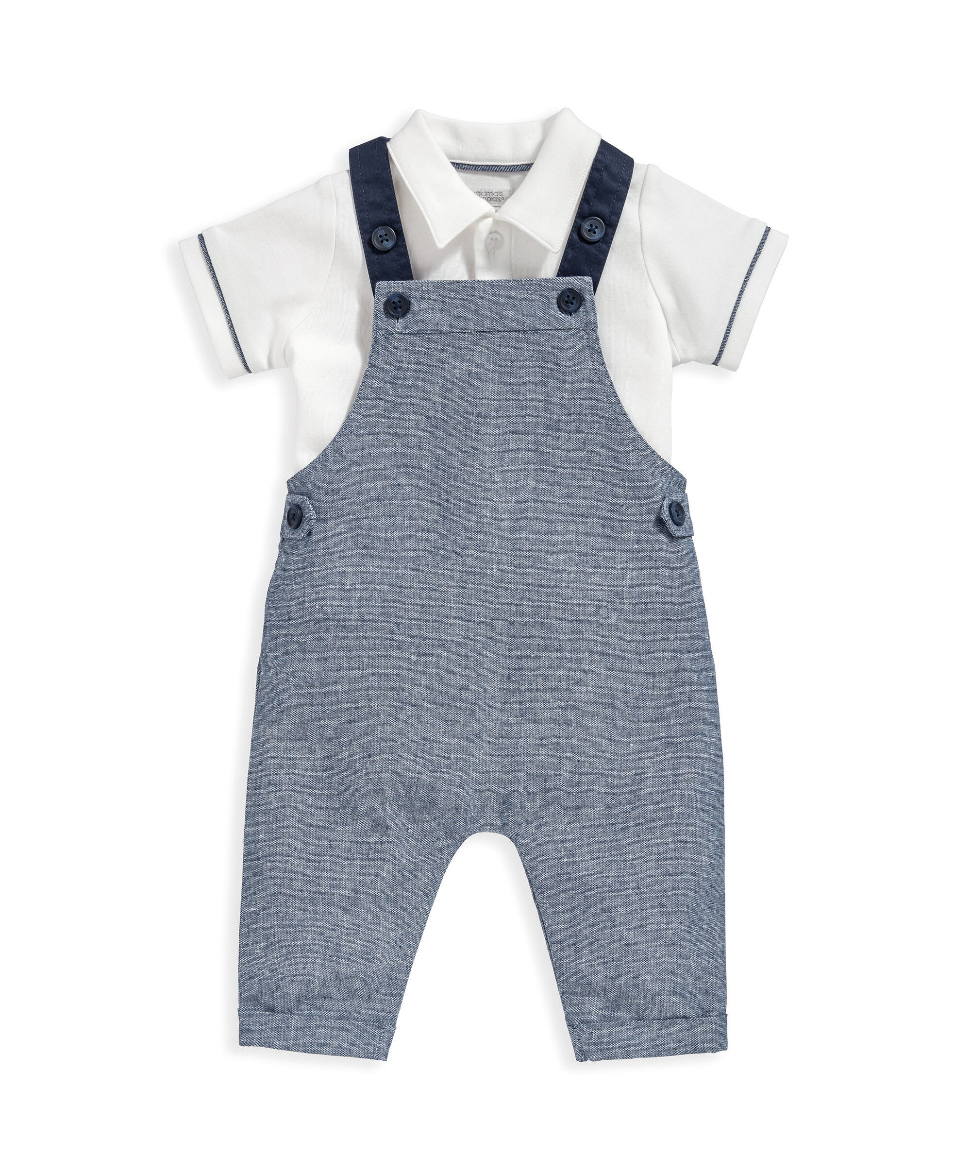 2 Piece Chambray Dungaree Set image number 2