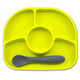 BBLuv Yumi Anti-Spill Silicone Plate & Spoon Set - Lime image number 1