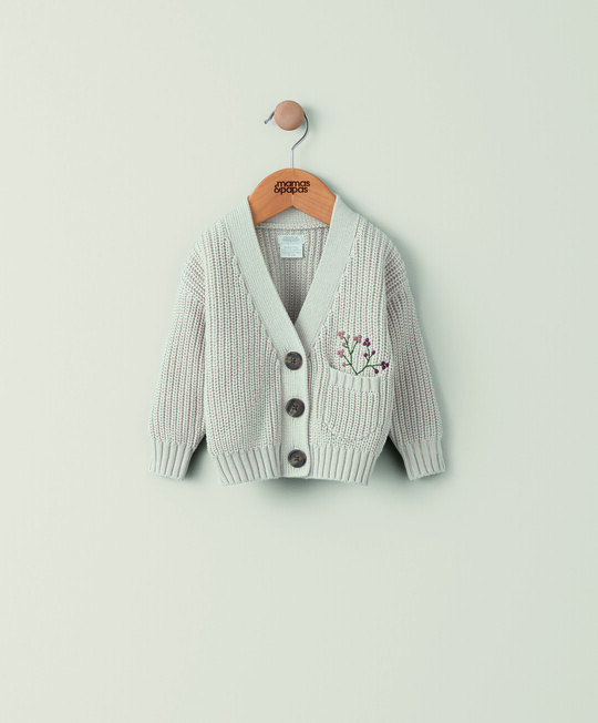 Buy Embroidered Pocket Cardigan - Outerwear | Mamas & Papas Kuwait