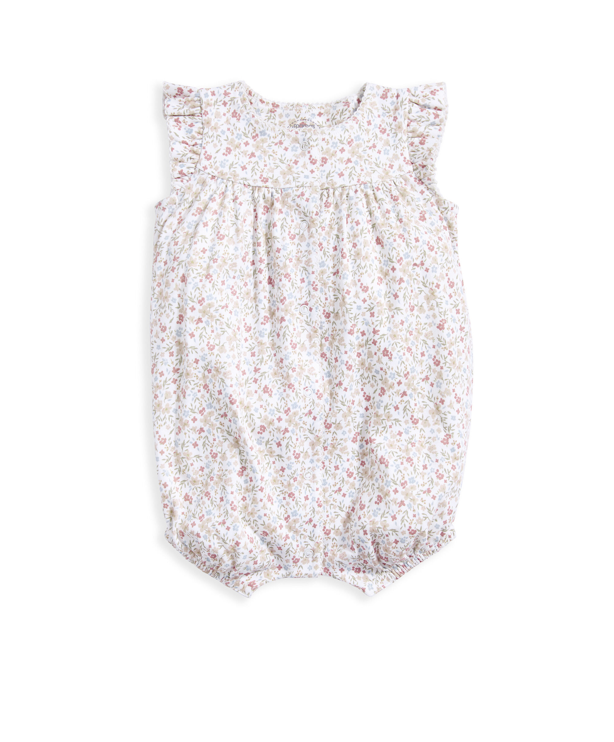 Floral Jersey Shortie Romper - Pink image number 2