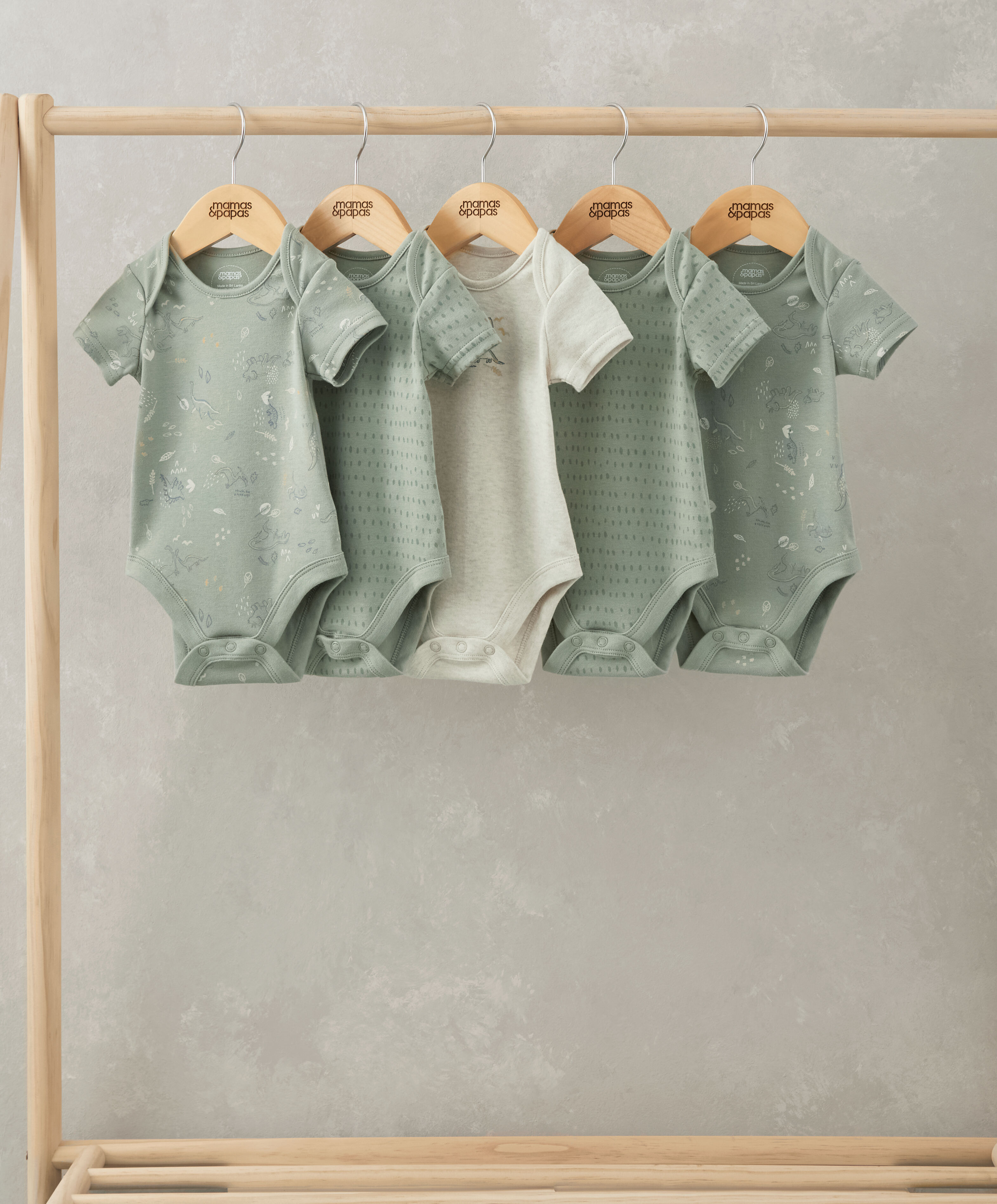 Dino Bodysuits (Set of 5)