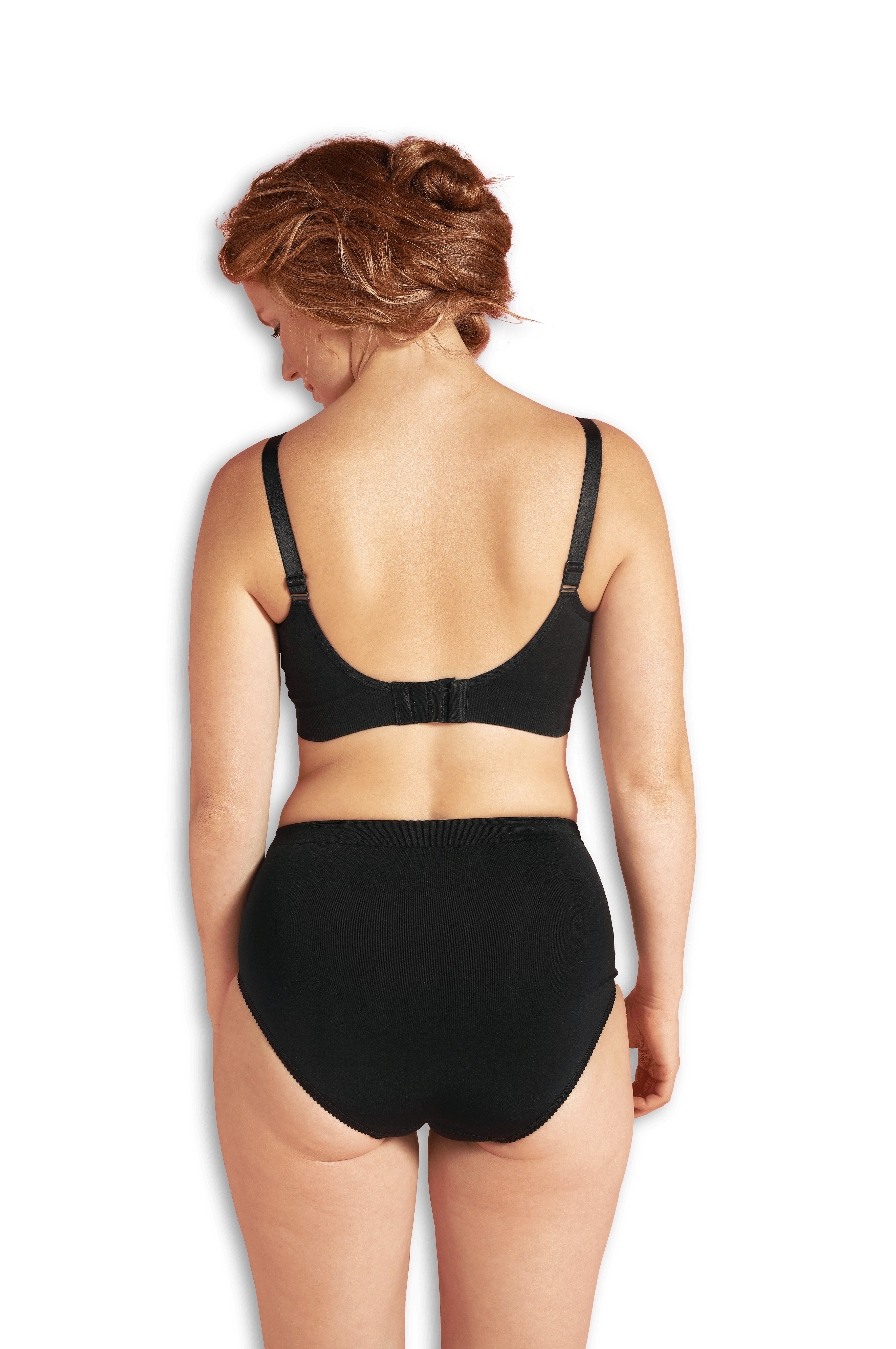 Cariwell Organic Maternity & Nursing Bra-S Black image number 4