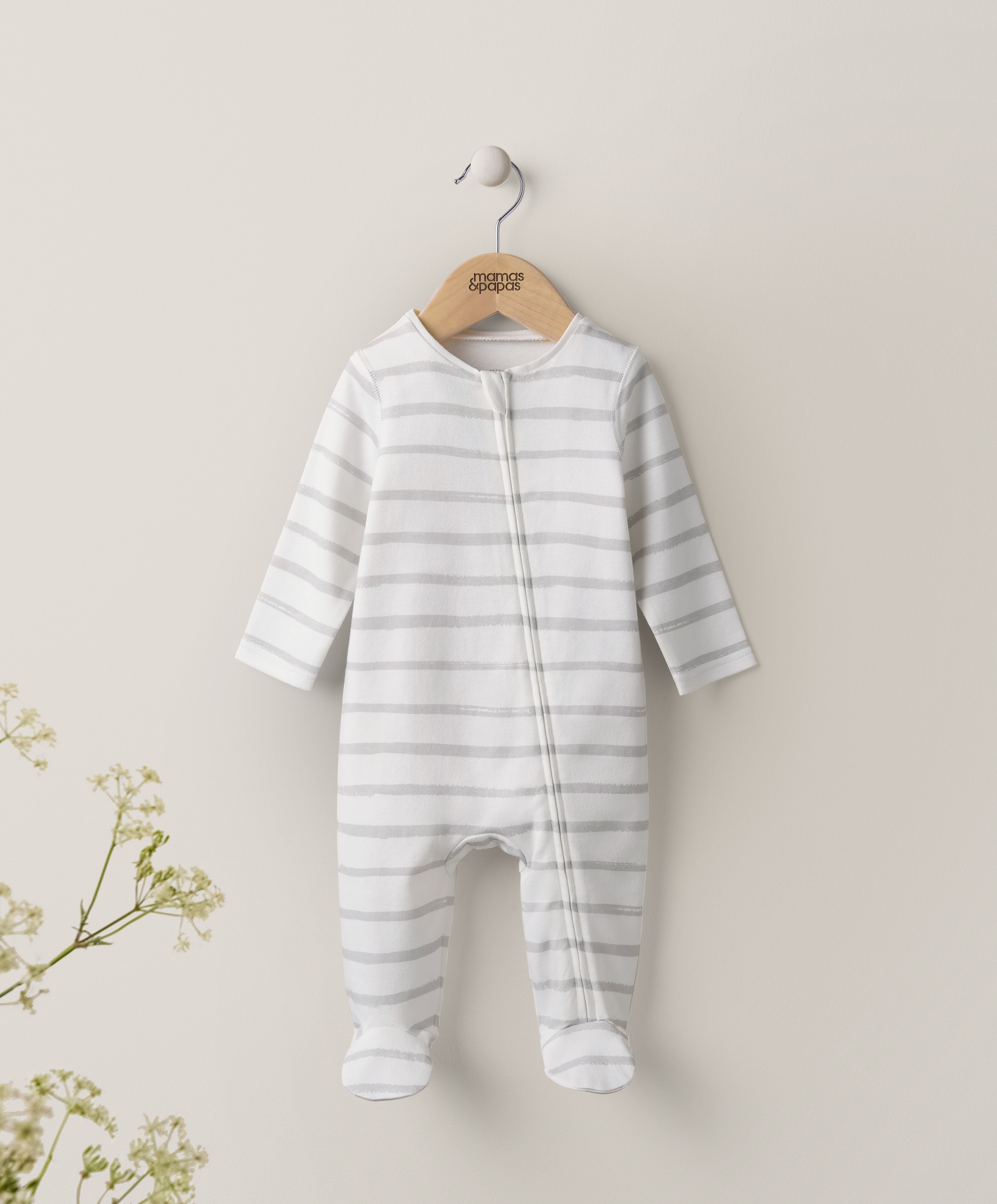 Grey Stripe Zip All In One image number 3