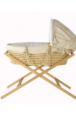 Deluxe Stand for Wicker /Maize Moses Basket - Natural