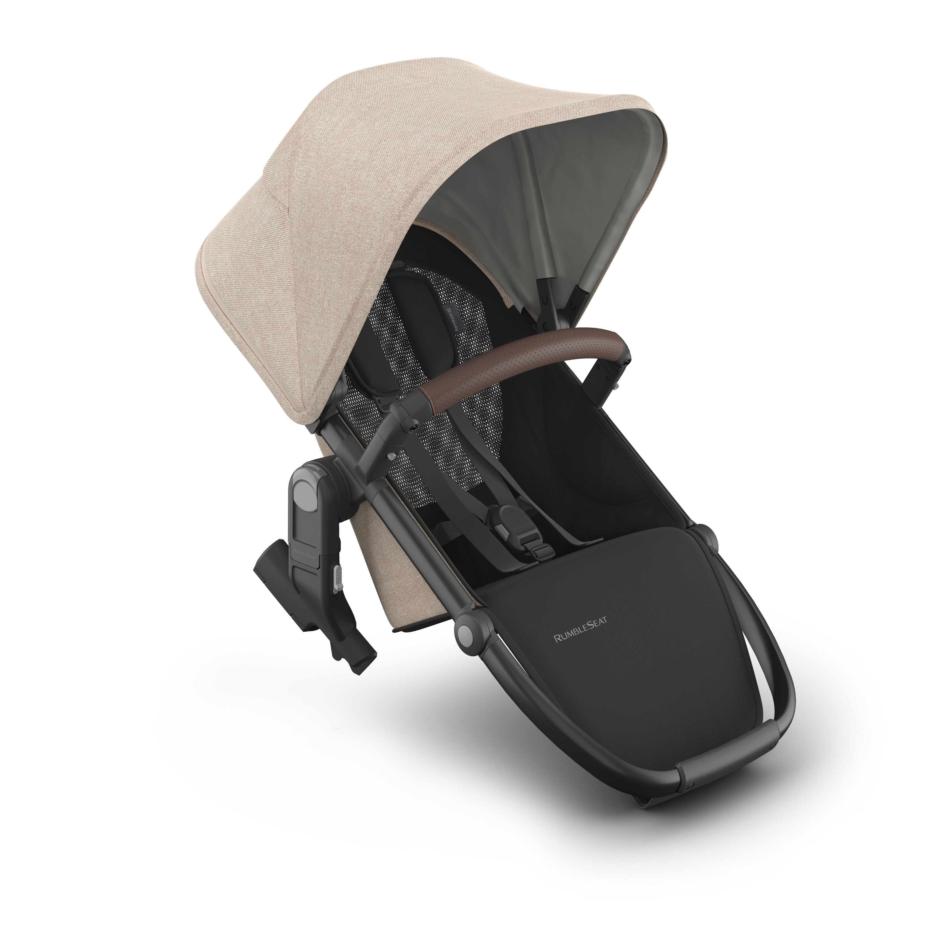 UPPAbaby Rumbleseat V3 Liam Oat M&eacute;langeCarbon Frame Chestnut Leather image number 4