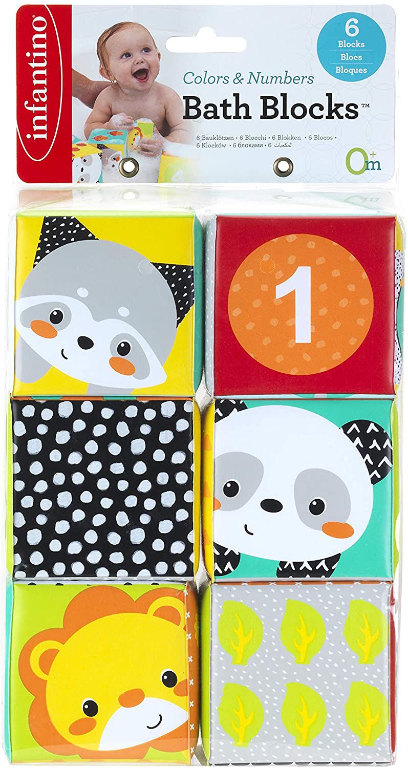 INFANTINO COLORS & NUMBERS BATH BLOCKS image number 1