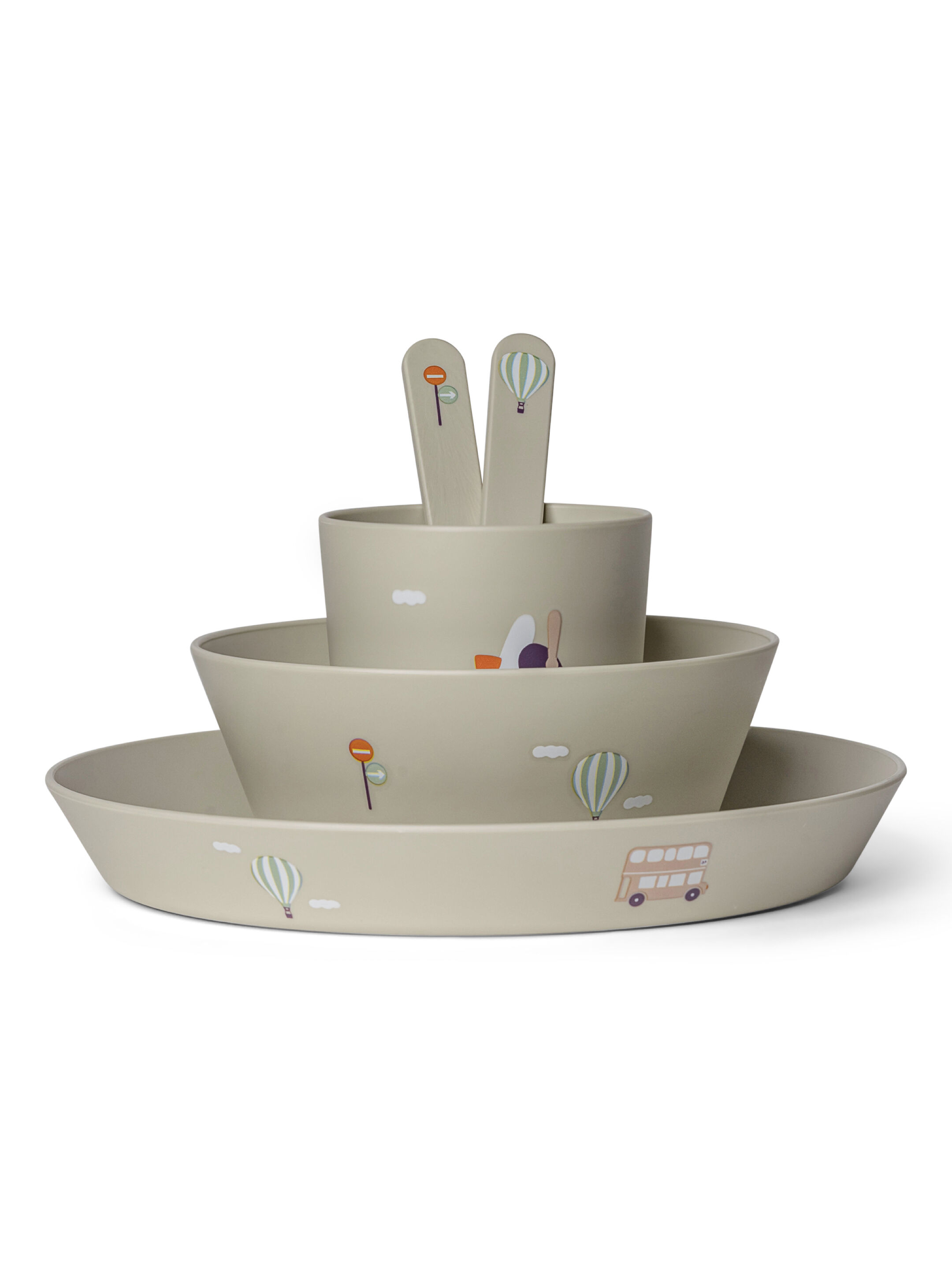Citron Bio Based Tableware Set - Vehicles image number 1
