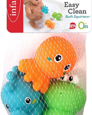 Infantino Easy Clean Bath Squirterswith Clipstrip