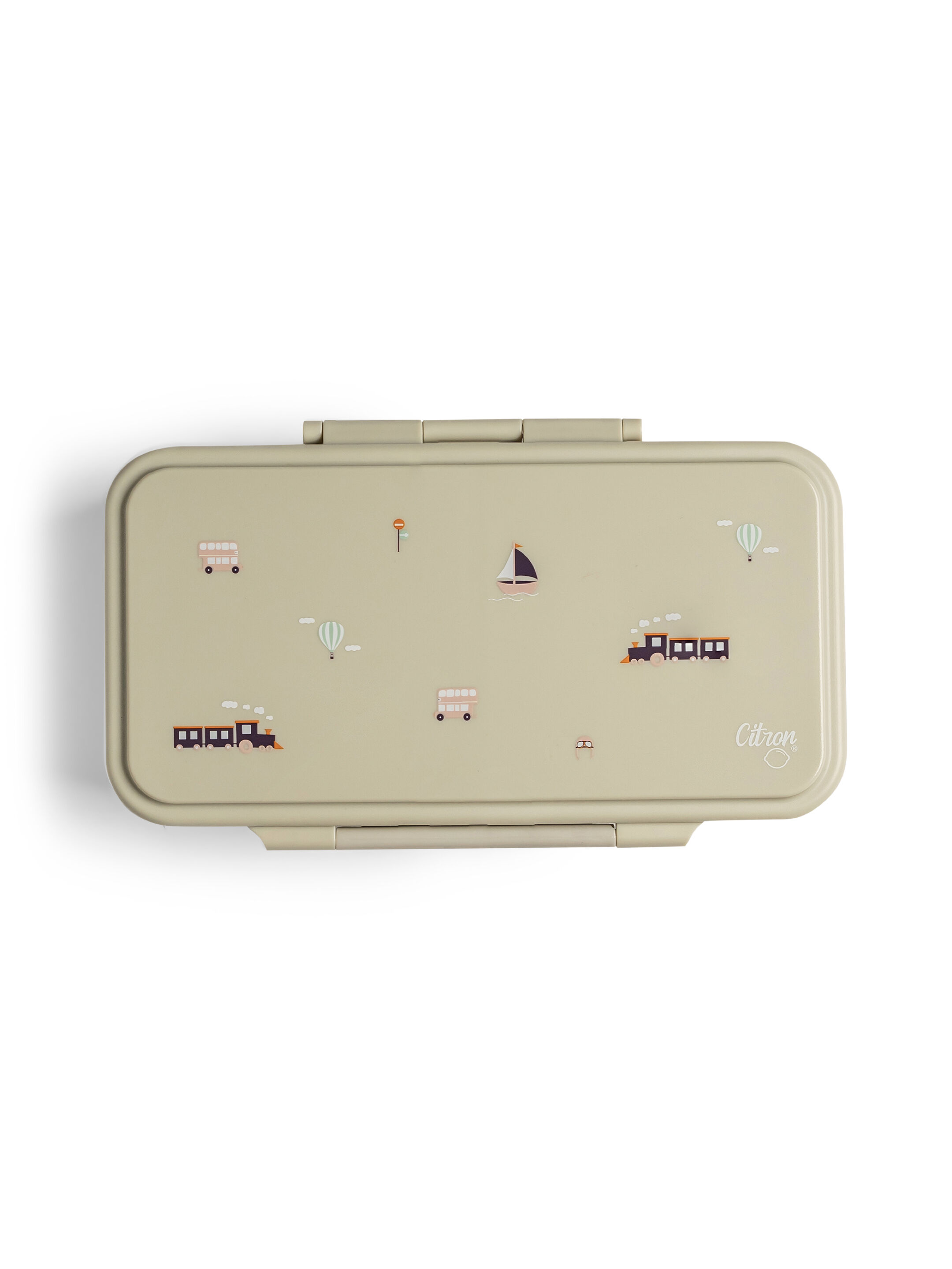 Citron Rectangle Lunchbox Vehicles image number 1