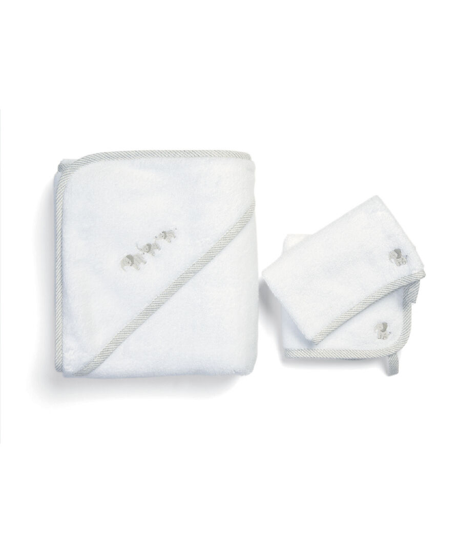 3 Piece Towelling Set - Elephant