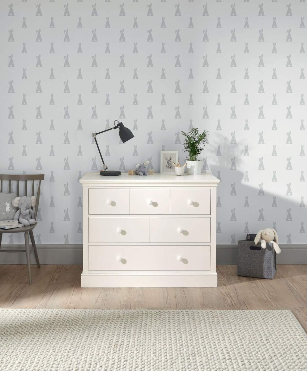 Oxford Wooden 6 Drawer Dresser & Baby Changing Unit - White image number 3