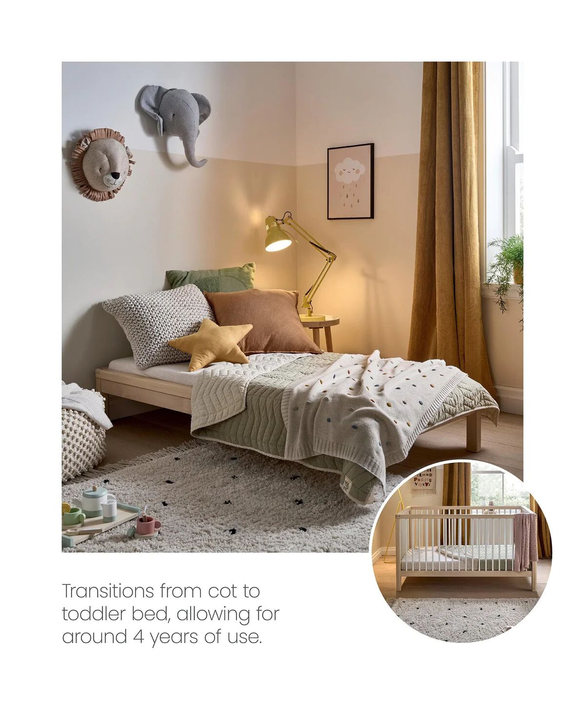 Compact Solo Cotbed - White image number 2