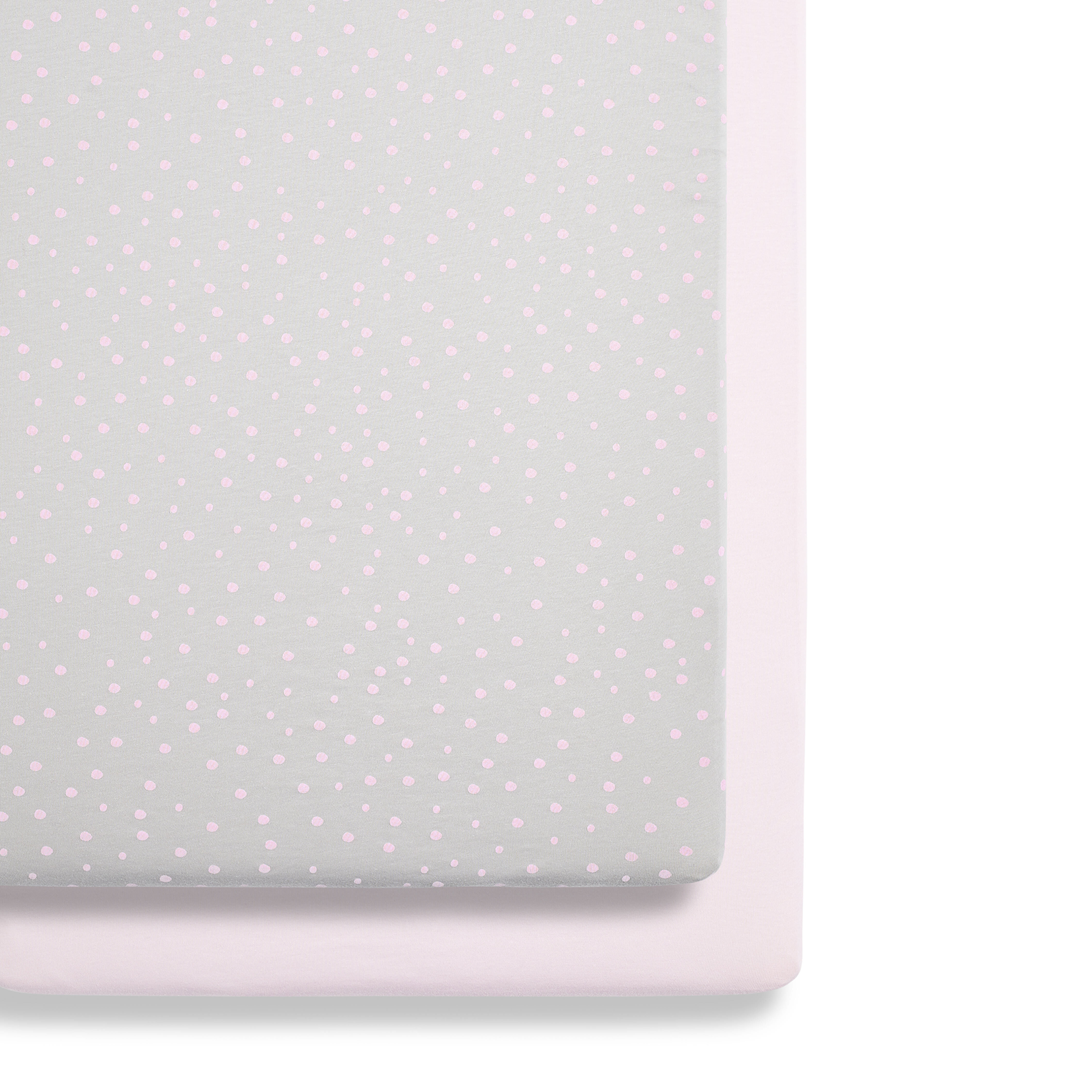 2 Pack Crib Fitted Sheets - Rose Spots image number 1