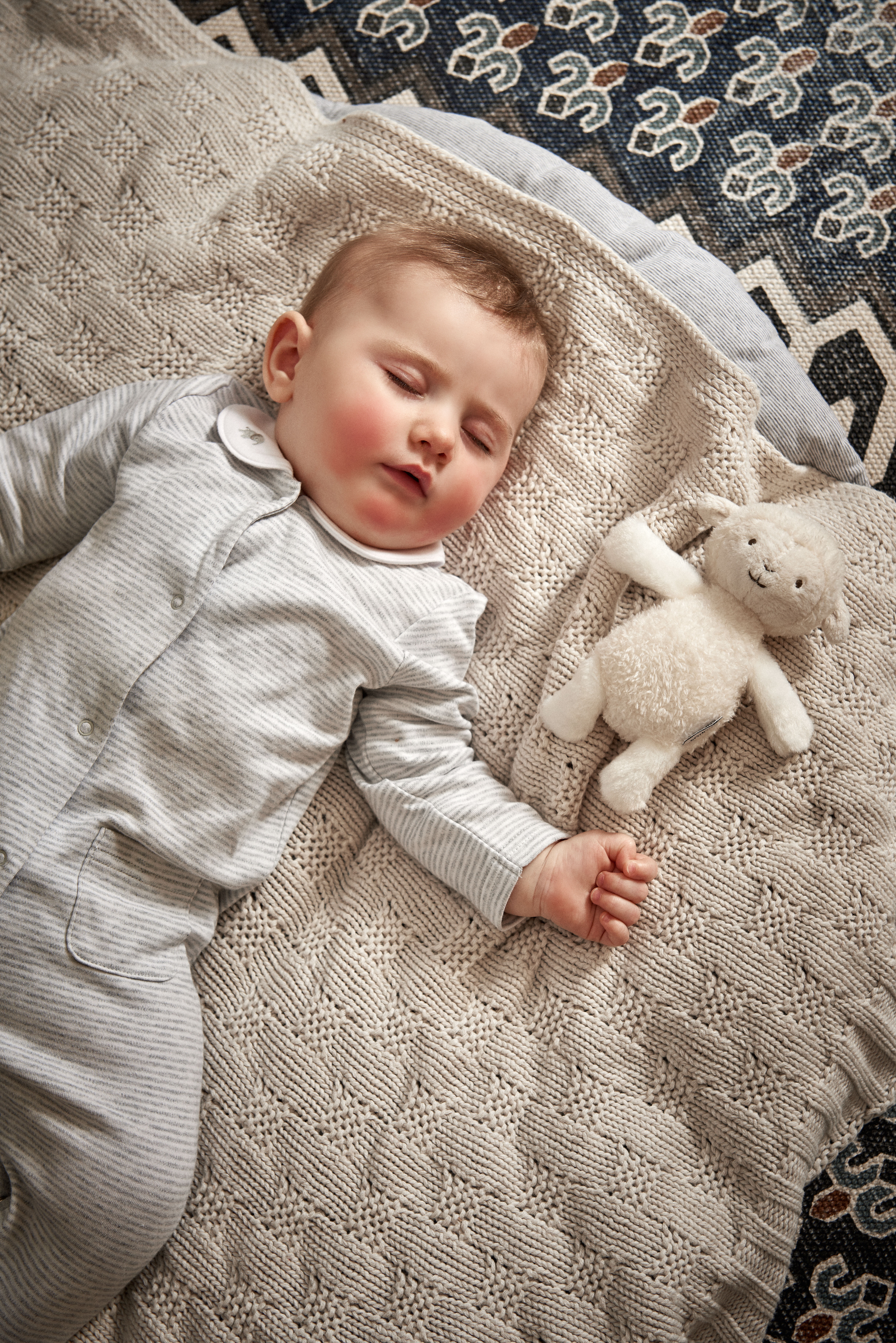 Stripe Collared Sleepsuit image number 7