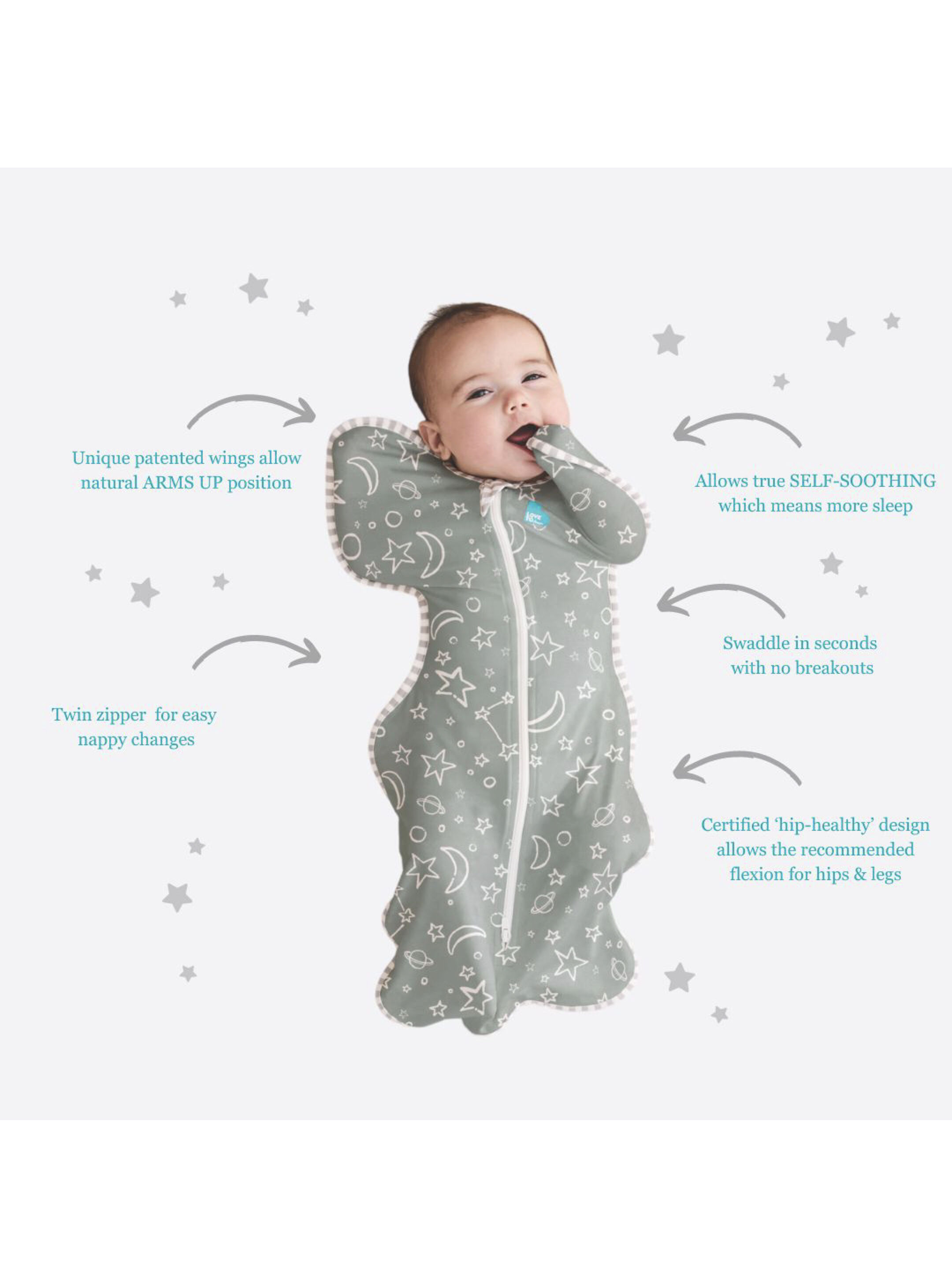 Love To Dream Swaddle Up Sleeping Bag  - 0 -3 months Olive image number 2