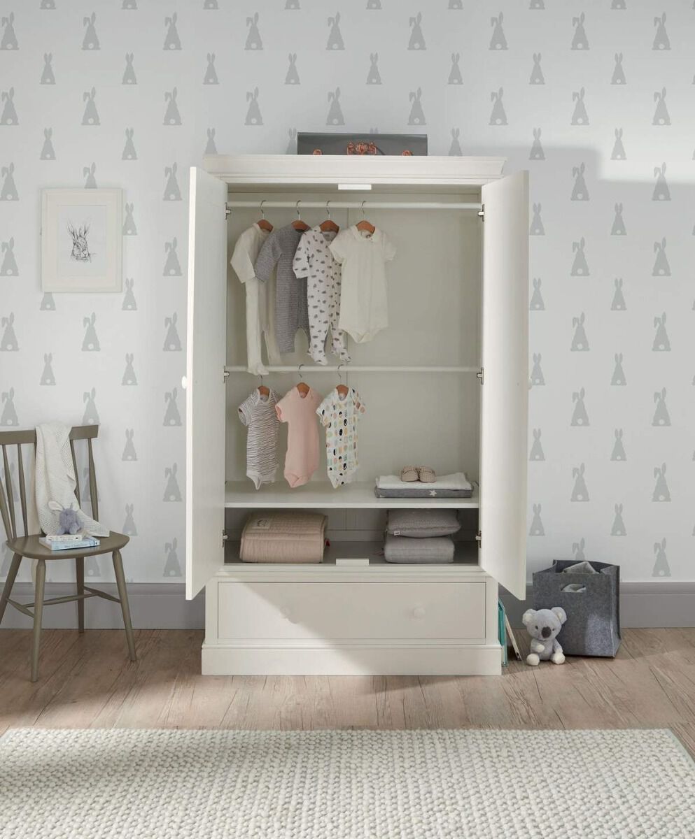 Oxford Wardrobe with Storage Drawer - White image number 3