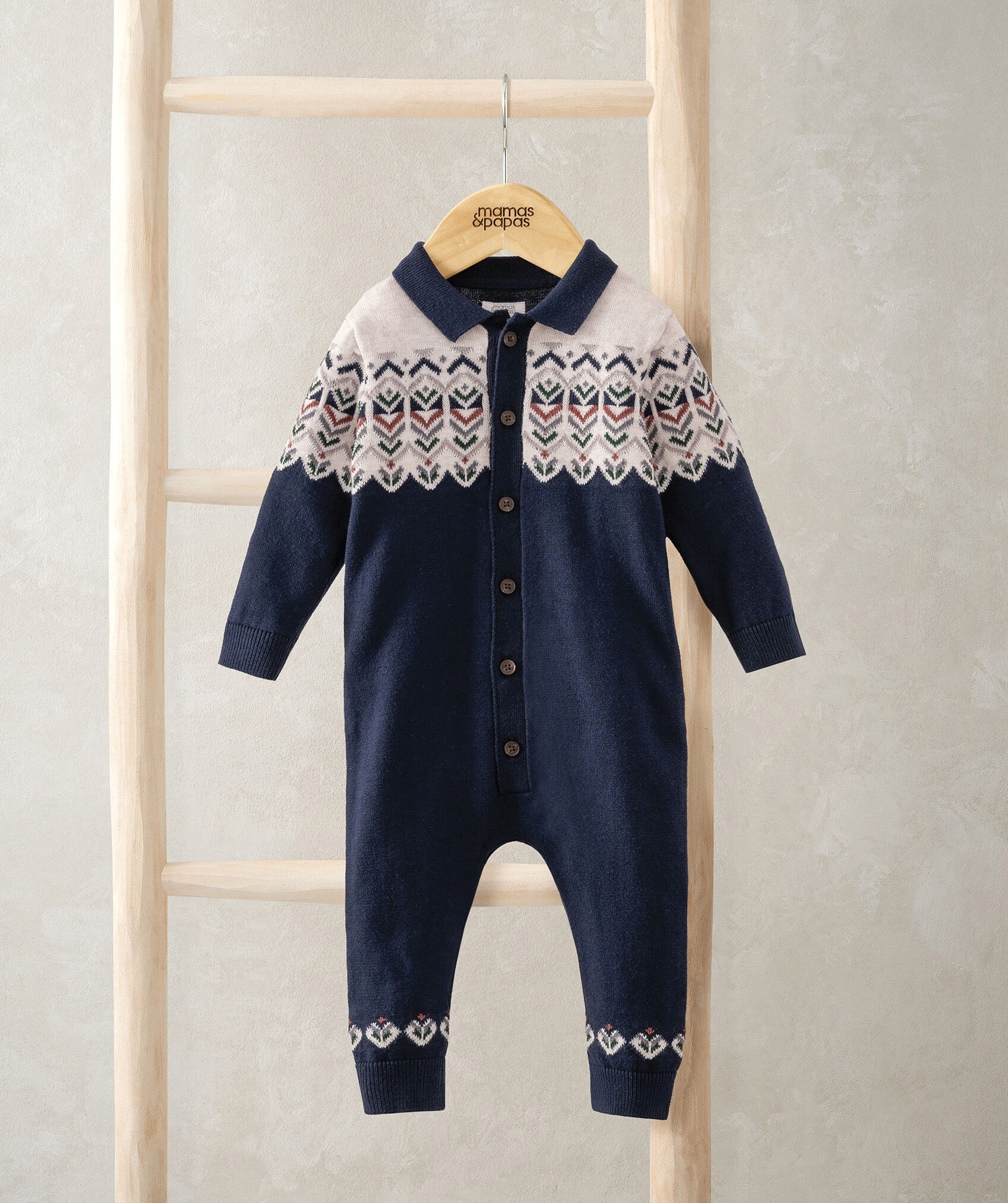 Fairisle Knitted Romper image number 1