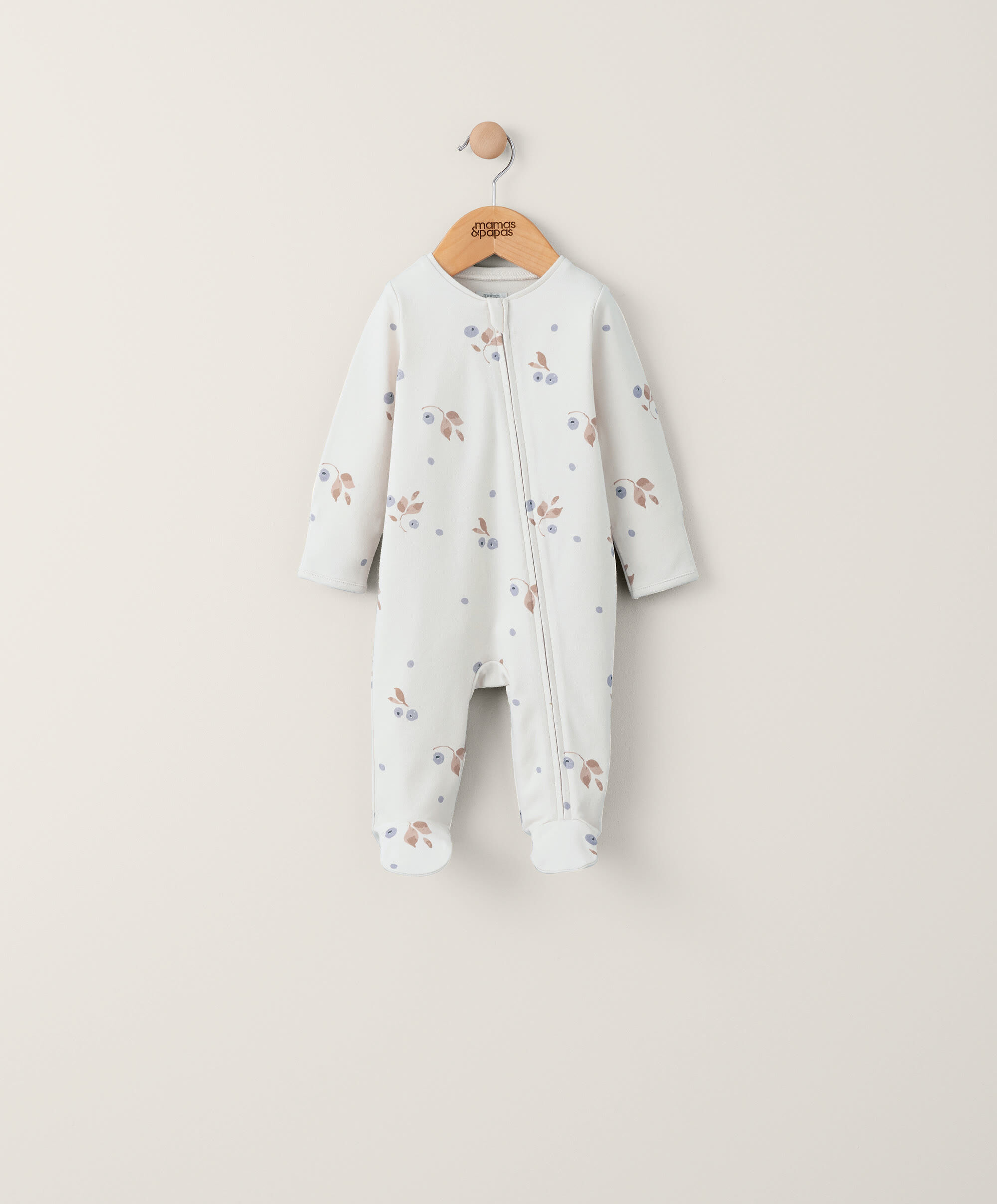 Berry Floral Print Zip All In One image number 1