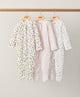 3 pack Subdued Marks Sleepsuits image number 1