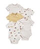 Transport Short-Sleeved Bodysuits (Pack of 5) - Yellow image number 2