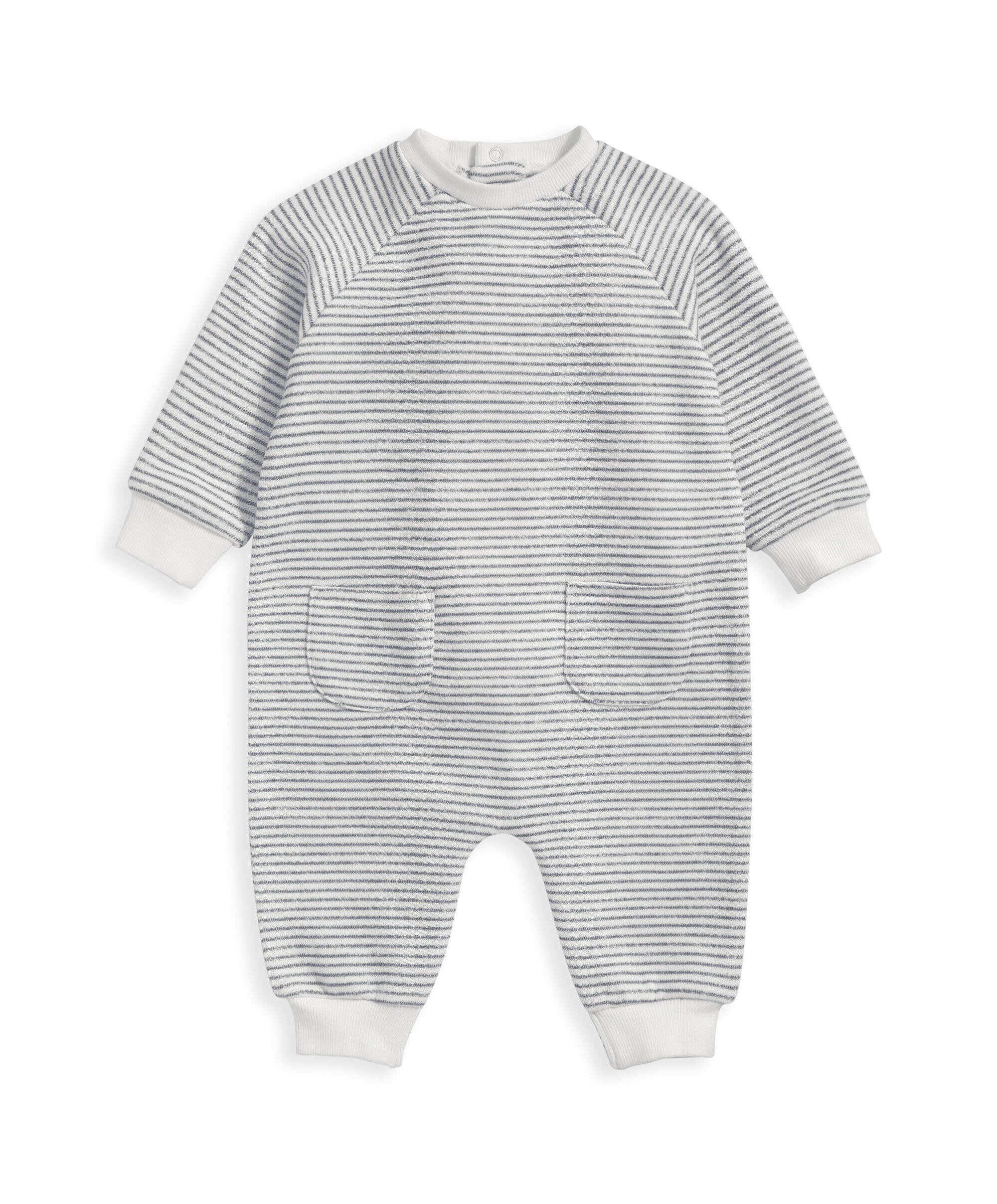 Oversized Stripe Romper - Blue image number 2