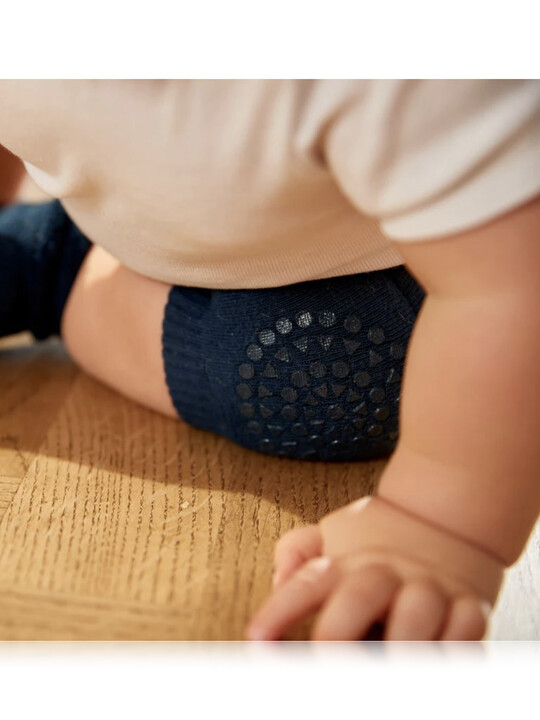 GoBabyGo Anti Slip Crawling Knee Pads - Navy Blue image number 3