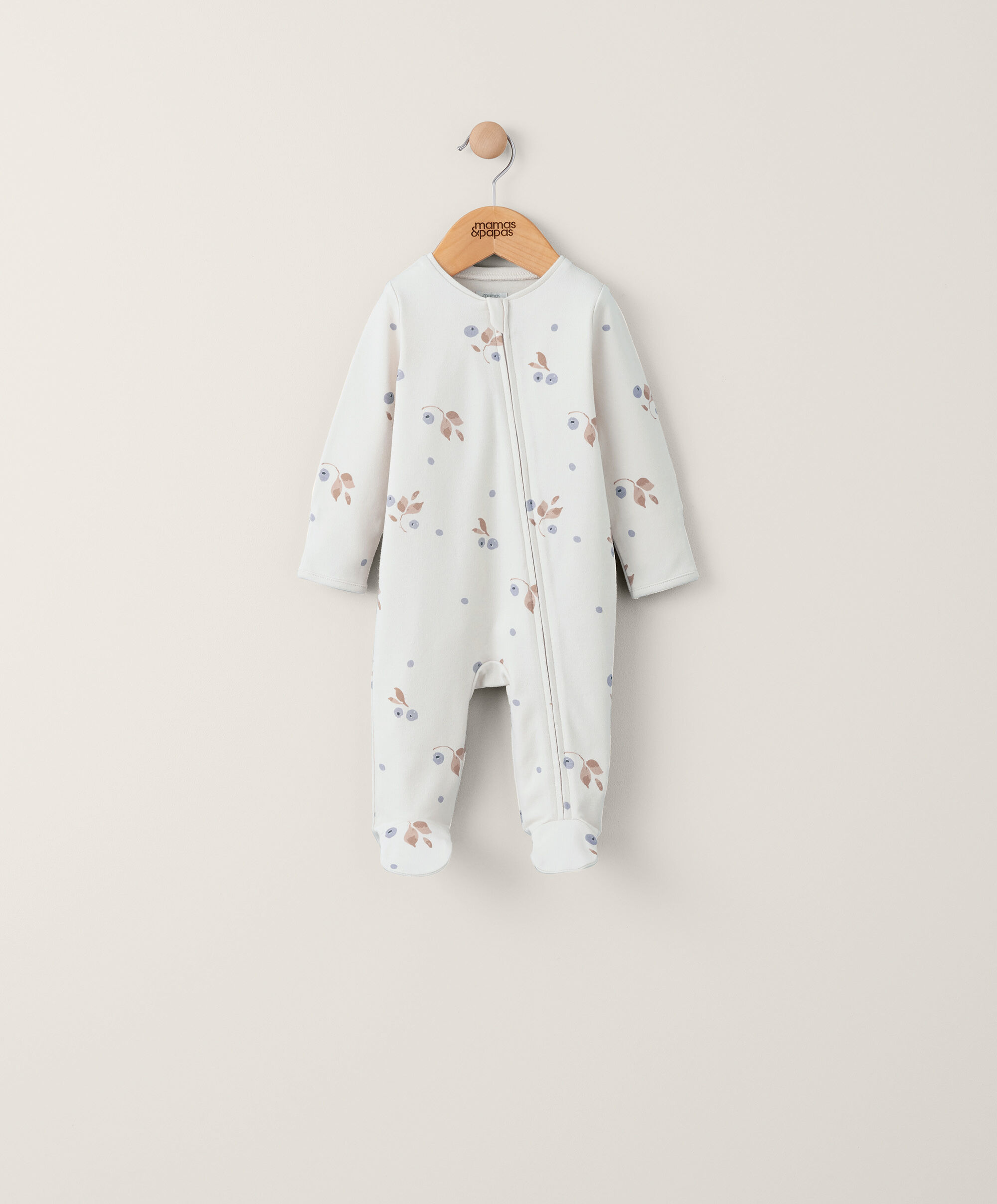 Berry Floral Print Zip All In One image number 1