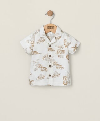 Jungle All-Over-Print Linen Shirt