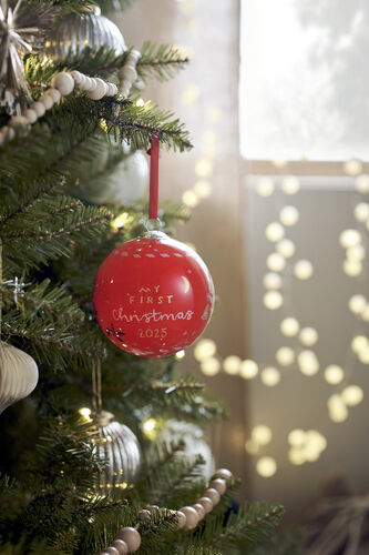 Glass Bauble 2025 - Red image number 1