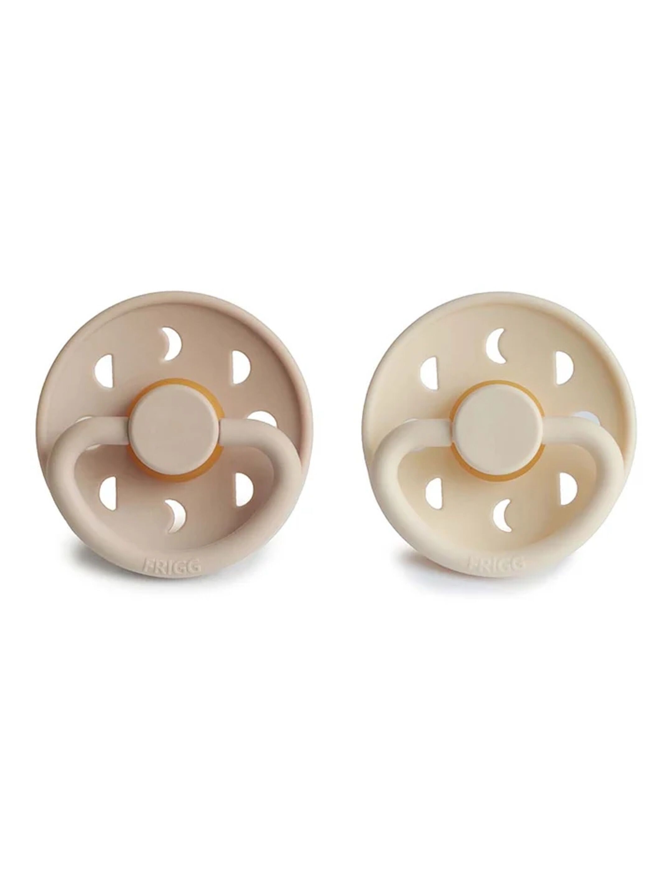 FRIGG Moon Phase Latex Baby Pacifier 0-6M 2-Pack Cream/Croissant - Size 1 image number 2