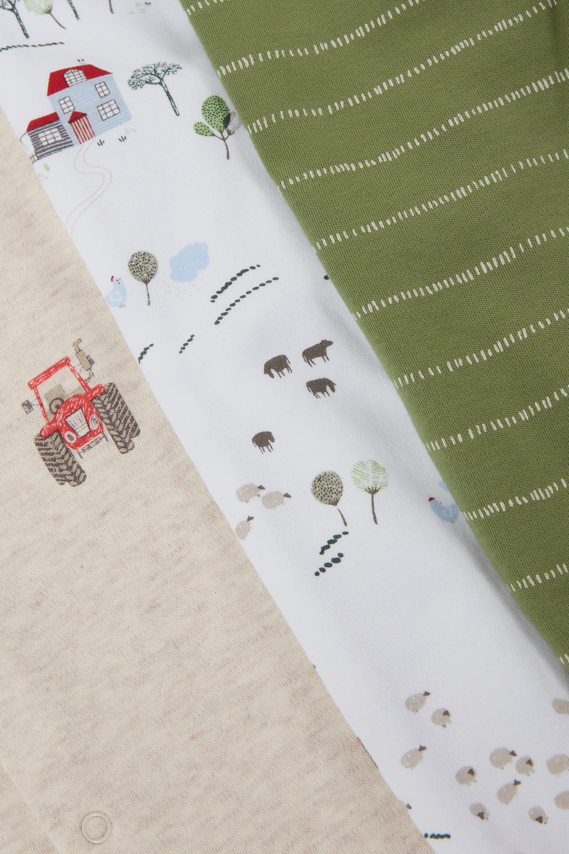 Tractor Sleepsuits 3 Pack image number 3