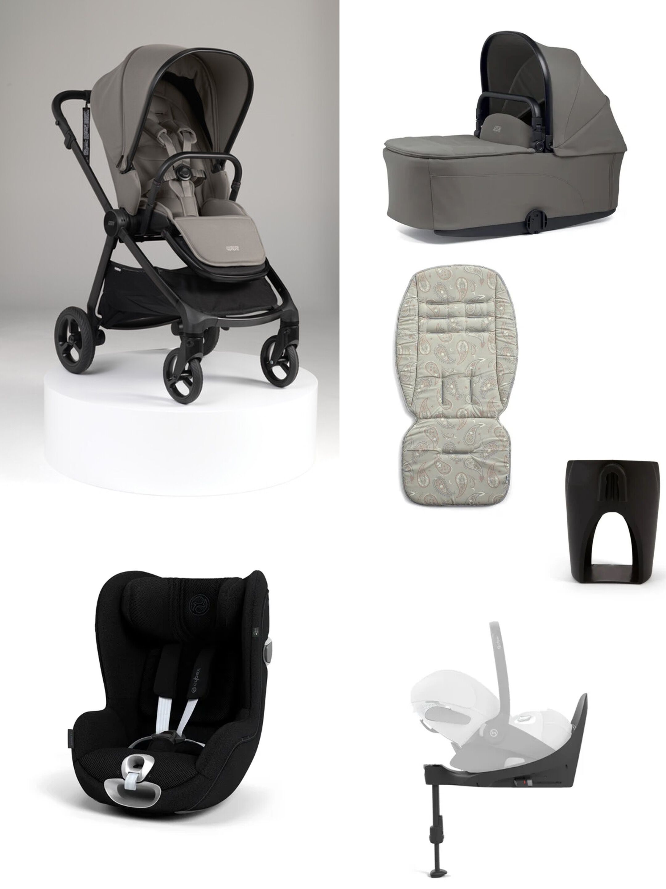 Vardo Storm Pushchair 6 Piece Bundle with Cybex Car Seat image number 1