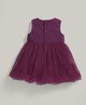 Rose Neckline Waterfall Tulle Dress Berry image number 3