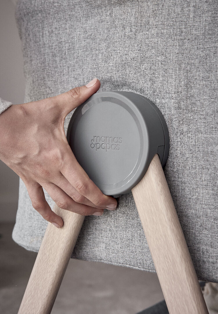 Lua Bedside Crib Grey image number 6