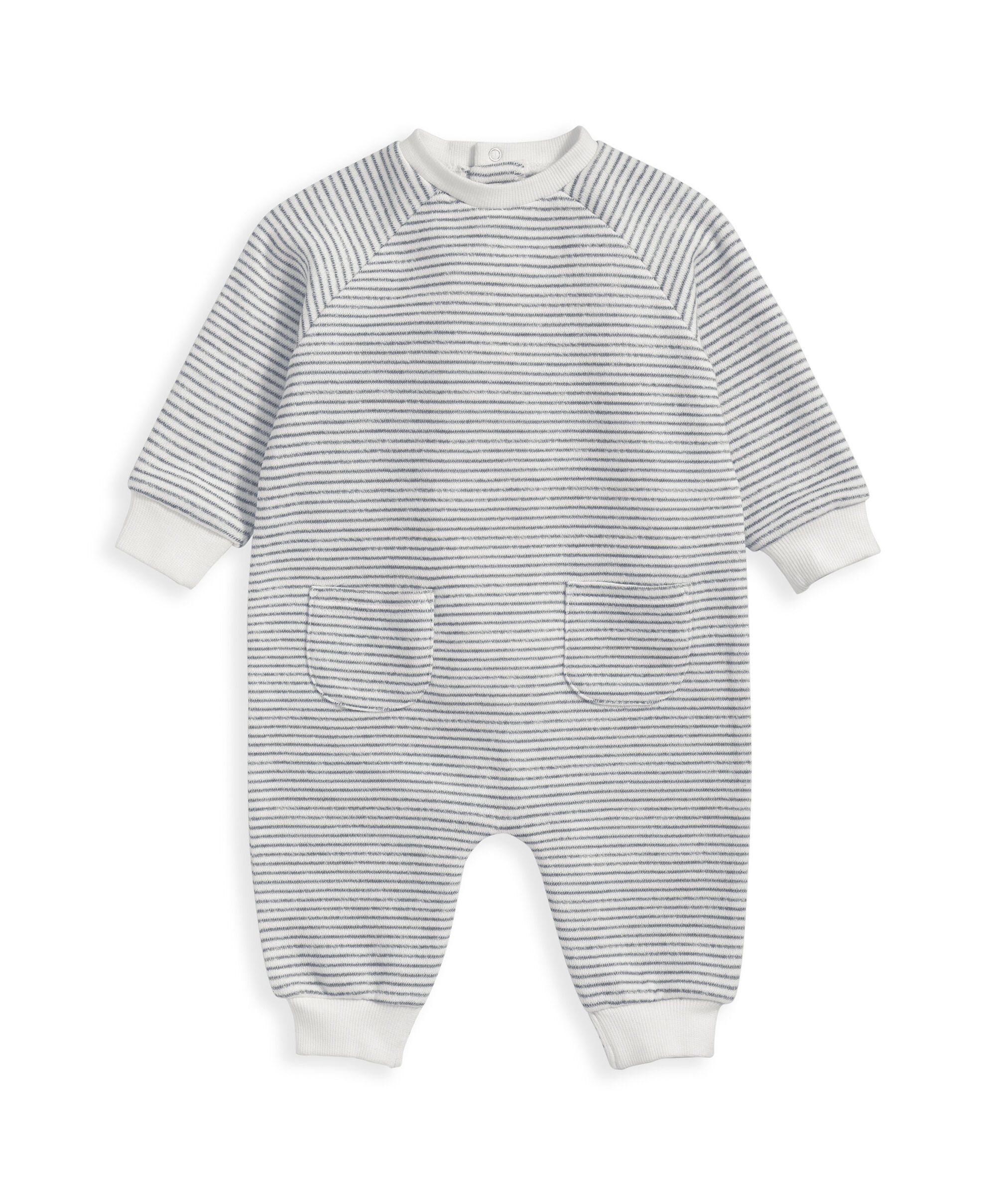 Oversized Stripe Romper - Blue image number 2