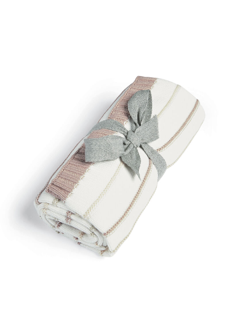 Blanket Knitted - Pink Stripe image number 4