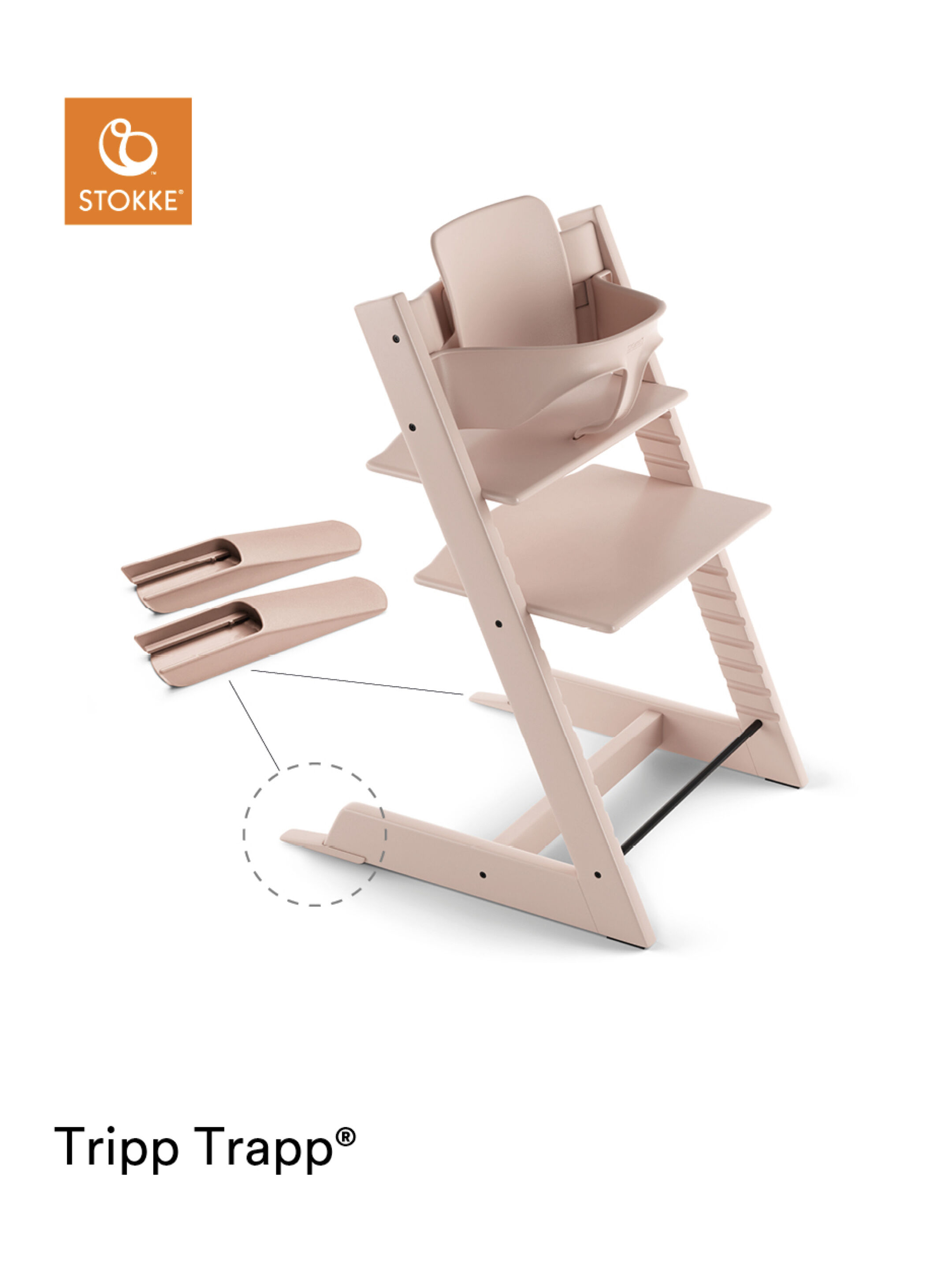 Stokke Tripp Trapp Baby Set - Serene Pink image number 4