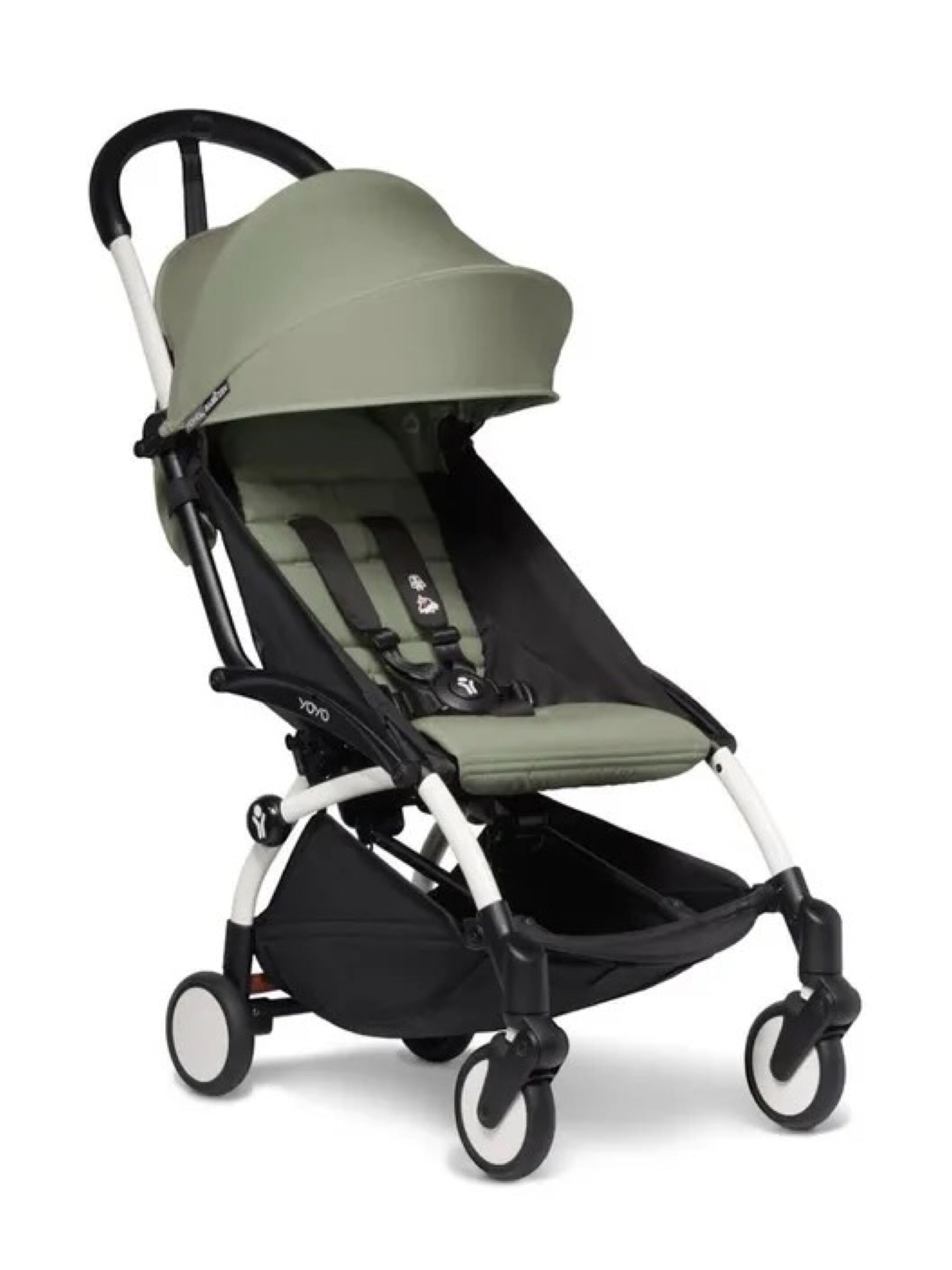 Stokke YOYO3 White Frame with 6+ Color Pack Olive (2 Pieces)