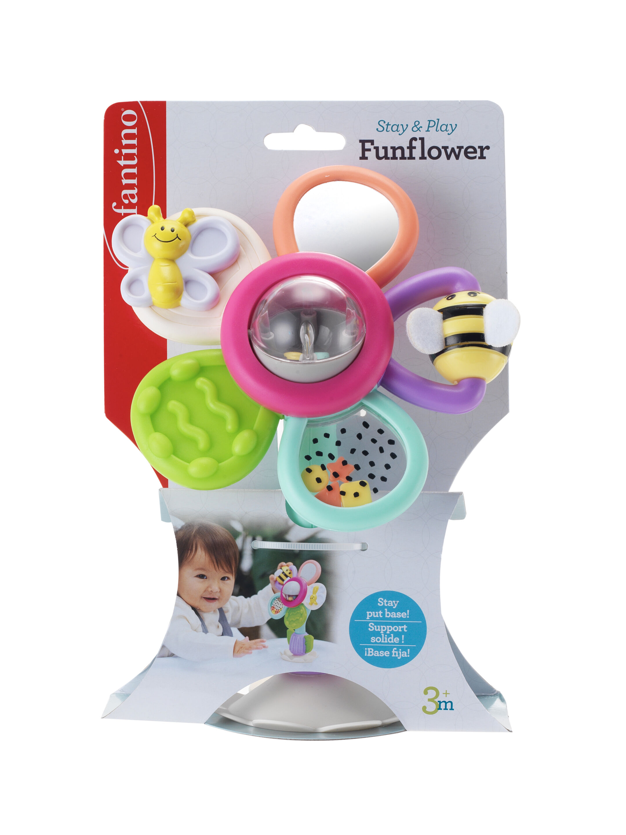 Infantino Stay & Play Fun Flower - Pink image number 3