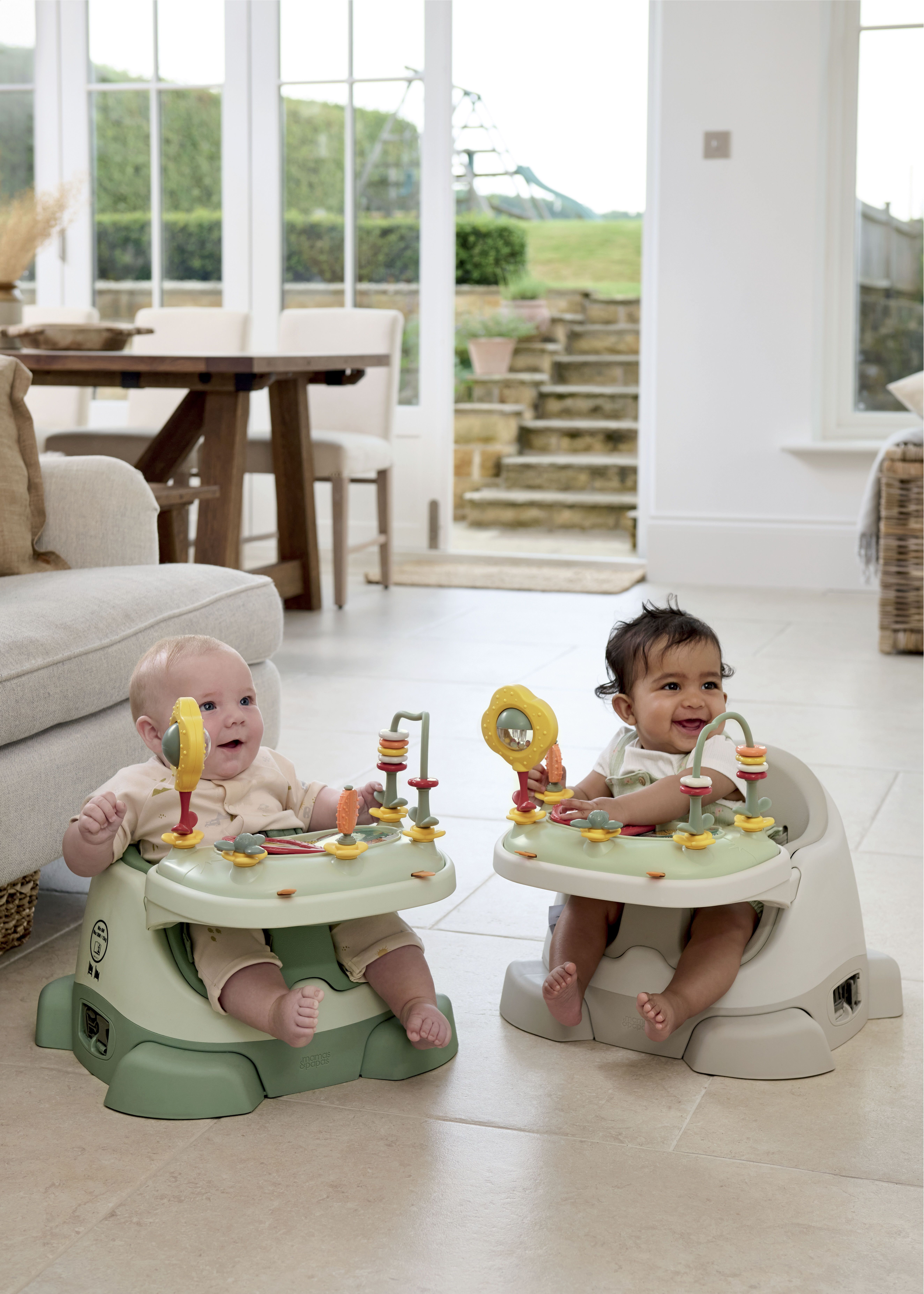 Bug 3-in-1 Floor & Booster Seat with Activity Tray - Clay image number 4