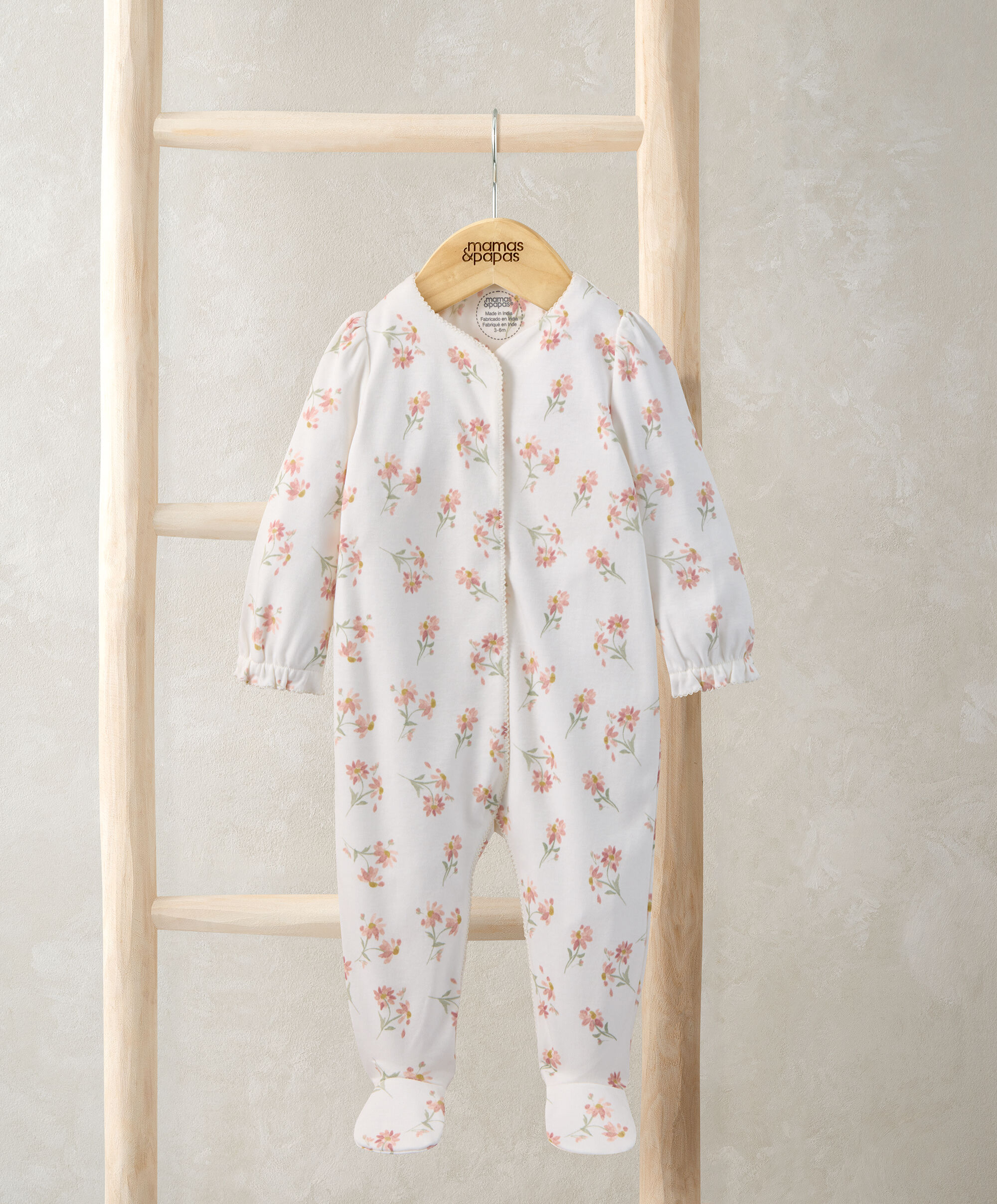 Watercolour Daisy Sleepsuit image number 1
