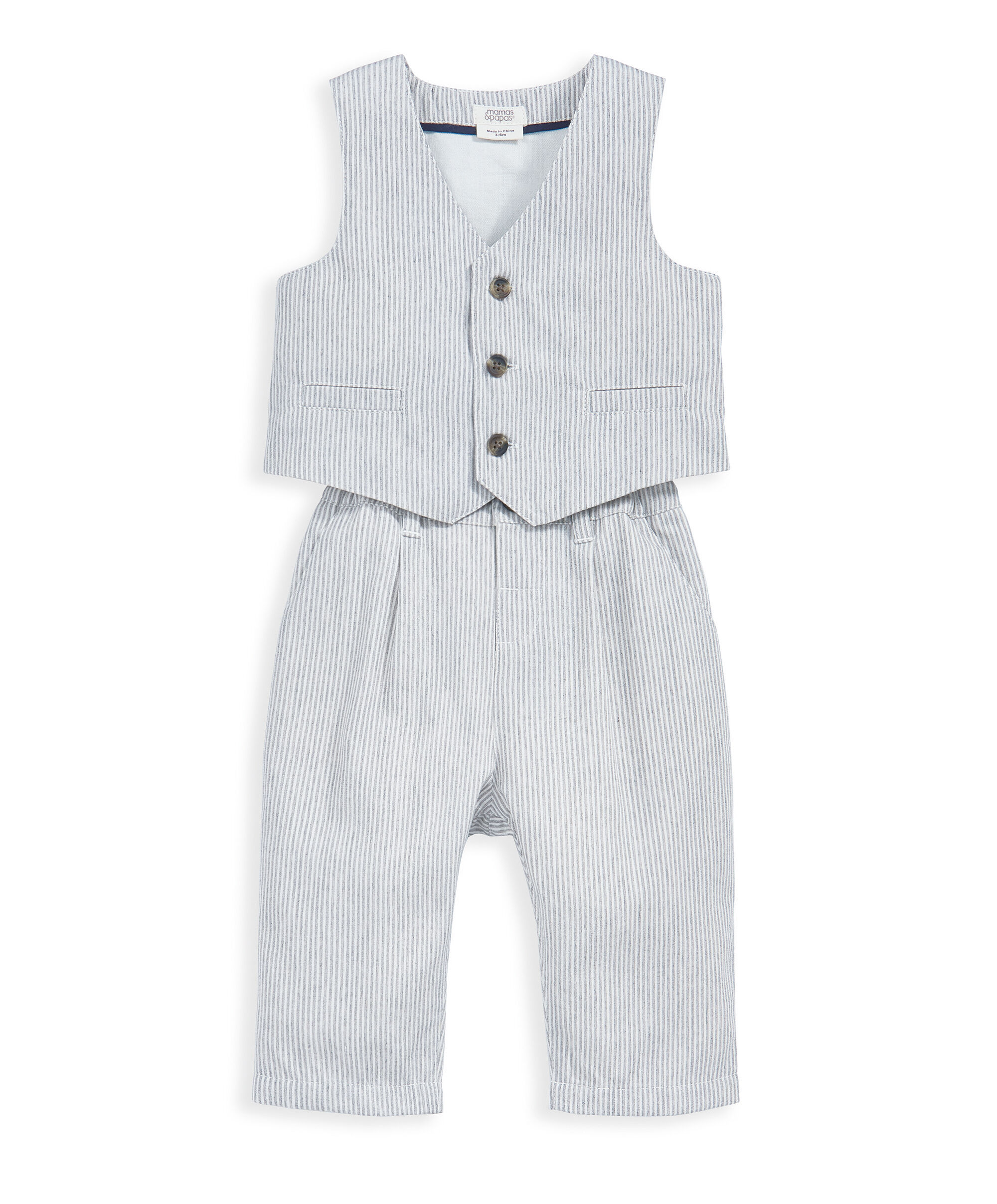 2 Piece Stripe Waistcoat & Trouser image number 2