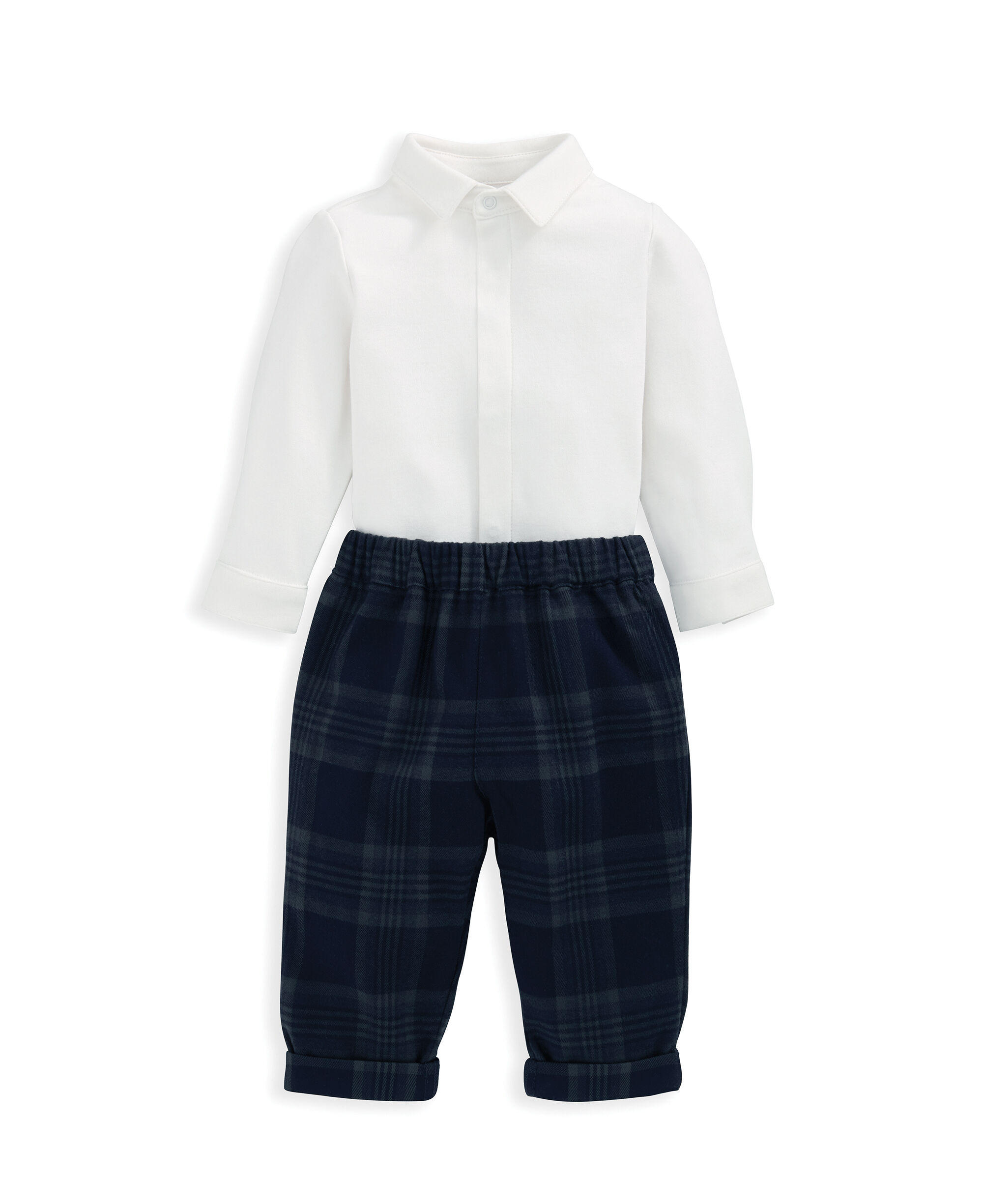 2pc Check Trousers & Bodysuit Set image number 4