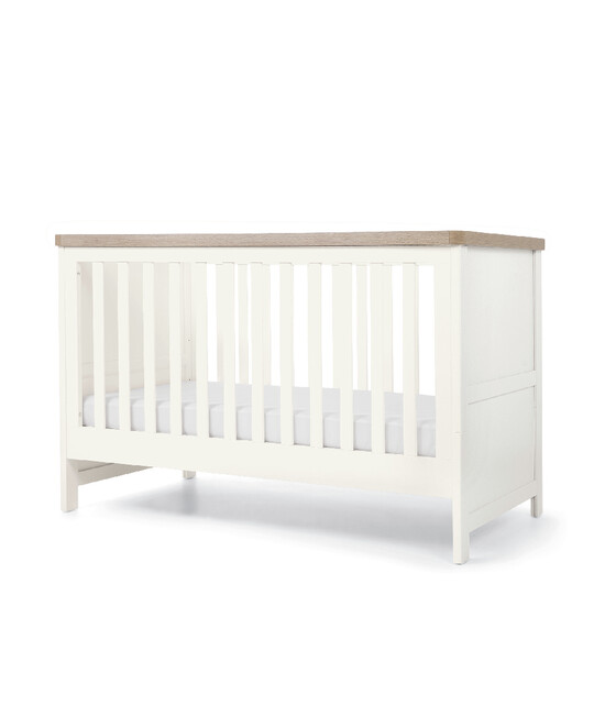 Keswick Baby Cot Bed White Oak image number 1