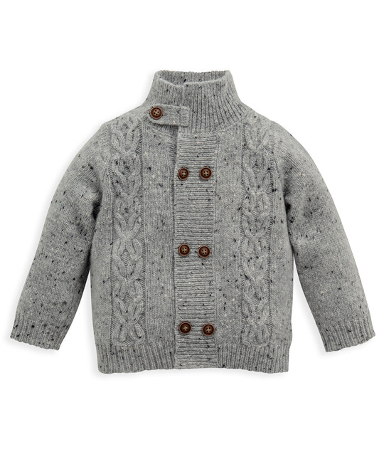 Grey Cable Knit Jumper image number 1
