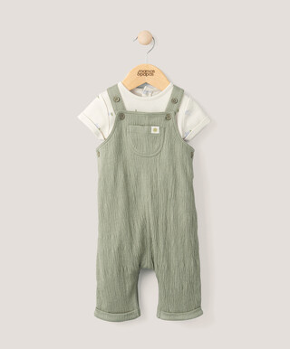 Adenture Bodysuit & Dungarees Outfit Set