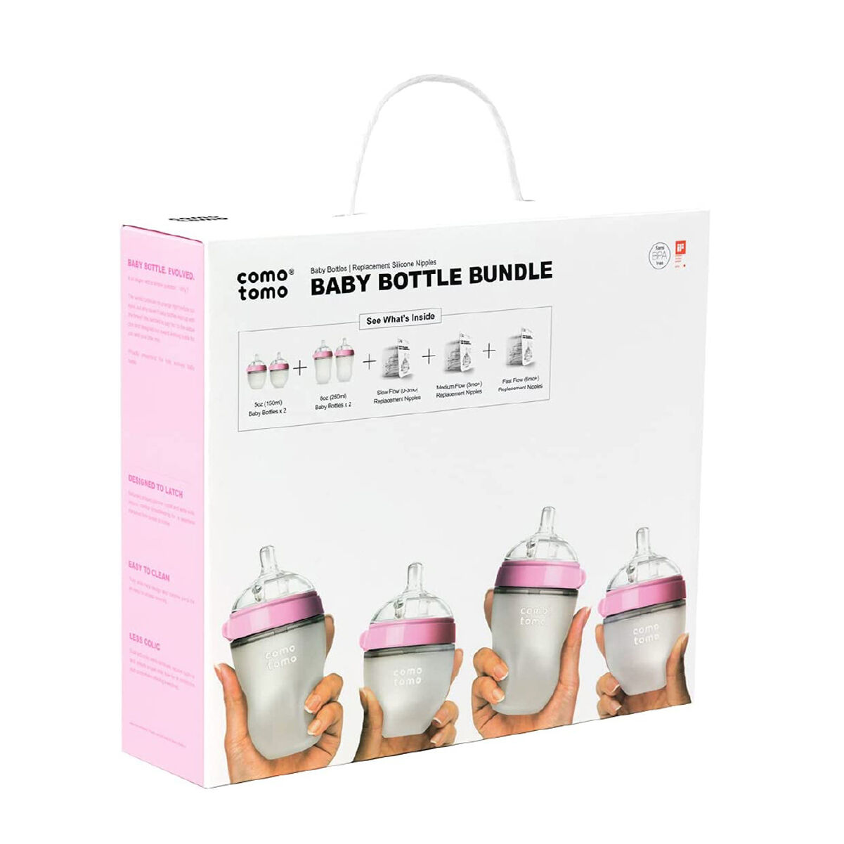 Comotomo Baby Feeding Bottle Bundle Pink image number 2